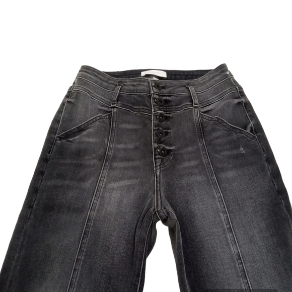 Jonathan Simkhai Vintage Noir Button Fly Skinny Leg Jean Size 27 - Picture 2 of 9